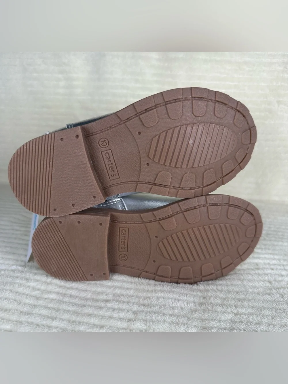 Carters Toddler Girls Elia Silver Booties NWT Size Toddler 10